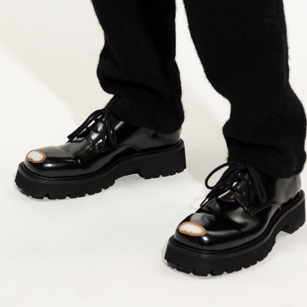Maison Margiela MM6 toe scuff derby shoes size 36 BNWOB